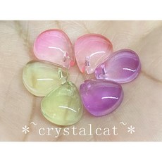 捷克琉璃水晶花瓣，12mm單顆，DIY花圈裝飾材料，手工藝品配件, 淺綠色