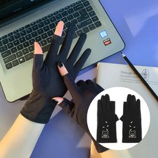 여성 2컷 스포츠장갑 블랙 운동장갑