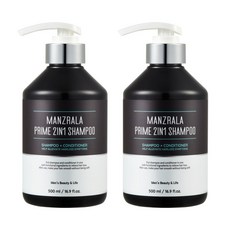 맨즈랄라 프라임 투인원 샴푸 - 탈모 케어 기능성 샴푸 린스 겸용 트리트먼트 샴푸, 2개