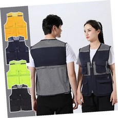 작업현장 안전 반사띠 메쉬 조끼 통풍 시원한 야간 작업복 형광 베스트 남녀공용