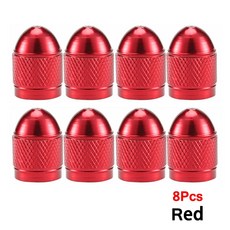 AUTCOAT 4/8Pcs 타이어 밸브 스템 캡 알루미늄 자동차 트럭 오토바이 SUV 및 자전거 용 범용 커버, C0627 Red 8Pcs