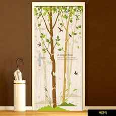포레스트자작나무 현관문시트지 베이직, 상세페이지 참조, 1