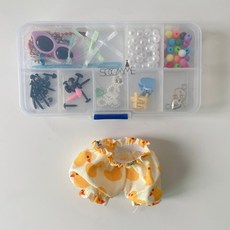 소꼼 모루인형 옷 부자재 눈 코 DIY 키트+바지 세트, 오리, 1개