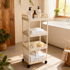 이동식트레일러 다용도 틈새선반(4단), 흰색, 4단