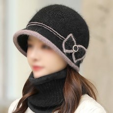 준캡 중년모자 여성용 방한 기모큐빅리본 할머니모자 항암 아줌마 주방 나비 기모 찐빵모자