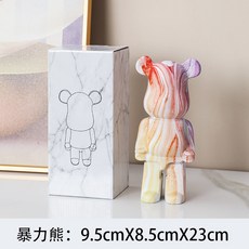 폭력적인 곰 장식품 창조적 인 재미있는 거실 TV 캐비닛 장식 어린이 돼지 저금통 트렌드 오피스 클럽 장식, 27cm, 에르베세, 1개