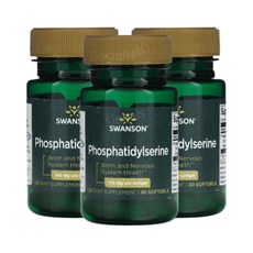 스완슨 포스파티딜세린 PhosphatidylSerine 100mg 30소프트젤 3개 PS, 30정
