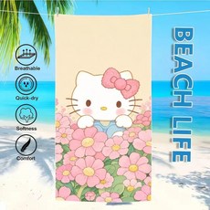 보우 체리 타월 섬유 목욕 가운 비치 핑크 빠른 건조 경량 휴대용 캠핑 수영장 여행