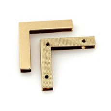 금속 직각 가장자리 가방 코너 나사 클립 보호기 걸쇠 가죽 공예 하드웨어, 색상: 3. Light gold, 1개
