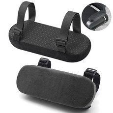 루틴온 사무실필수 팔꿈치보호 의자 팔걸이 쿠션, 블랙