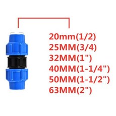 파이프 25mm 관개 피팅 조인트 40mm 50mm 32mm 20mm 퀵 직접 PE 탭 물 빠른 63mm 탭, 파란, 1개