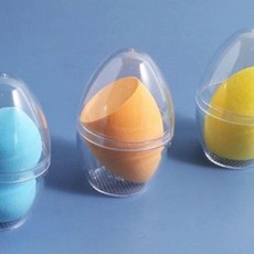 투명 달걀 모양 케이스 캡슐 뽑기 에그 퍼프 공병 OC_0205TC, 1개