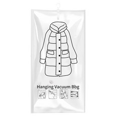 옷걸이형 진공 압축 수납백 코트패딩 방진 방습 옷장 정리 Maggoing, 1개, 6개입