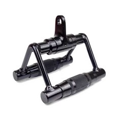 헬스 그립바 알루미늄 이지컬바 랫풀다운 삼두 머신, 020R 솔리드 풀다운바 52cm 블랙 (고무 손잡이)