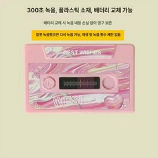 녹음 뮤직박스 플러시 인형용 크리스마스 녹음편지 당근, 배터리 [5분 녹음 핑크 레드]