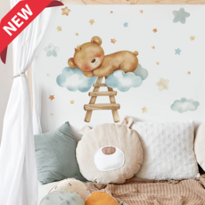 아이오쉬 매일 동화같은 아이방 포인트 벽지 스티커 데코 인테리어 집 꾸미기, 9. 꿈꾸는곰돌이
