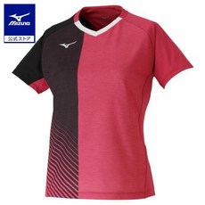 미즈노 탁구 게임 셔츠 여성용 핑크