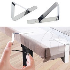 온코 테이블보 밀림방지 식탁보 연회장 홈파티 스텐 고정클립 4개, 기본1