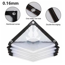 투명 방수 타포린 정원 폴리 방수포 식물 커버 그로밋이있는 절연 창고, 2. Espessura 0.16mm / B. 2 ..., 1개