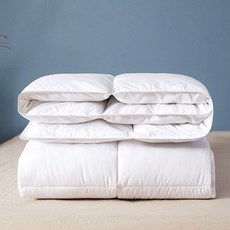 겨울 이불 더블 킹 퀸 싱글 오리털 거위털 이불솜 두꺼운 따뜻한 사계절, 화이트