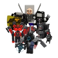 로앤제이 스키비디 토일렛 미니블록 6종세트 주인공 스쿼드, 1개 세트(6pcs), 1개