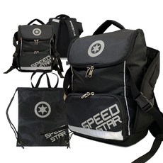 스피드스타 프로 아동용 인라인가방 + 보조가방, 1개, 블랙