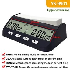 YS9901/YS902 다목적 휴대용 업/다운 타이머 정확한 시계 전문 디지털 체스 스톱워치 카운트 게임, YS9901, 1개
