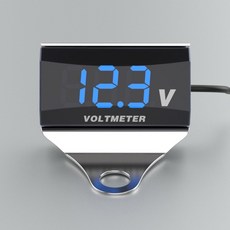 자동차 테스터 브래킷 방수 모니터 디스플레이 전압 전압계 배터리 오토바이 150V 10 게이지 디지털 LED DC 포함, 1개