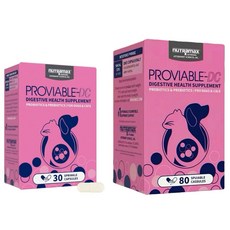 Nutramax PROVIABLE-DC 寵物腸胃保健益生菌, 1個, 消化+腸道健康, 80顆