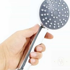 안다미 파워 샤워기 헤드, 블랙, 1개