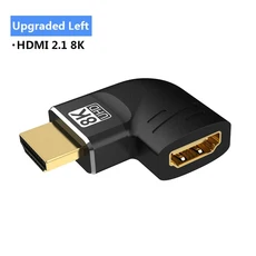 HDMI 호환 어댑터 미니 마이크로 HDMI-HDTV 8K@60Hz 90 270도 남성-여성 변환기 (HDTV 노트북 PS5 PS4용), 10 8K-CW270