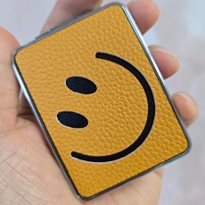 스마일 미니 사각 휴대용 손거울, 1개, 옐로우