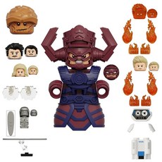 블록 스트레치 가이 갈락투스 빅 미니 액션 피규어 코루이트 브릭, 색상: 9. K2302-2309-8pcs