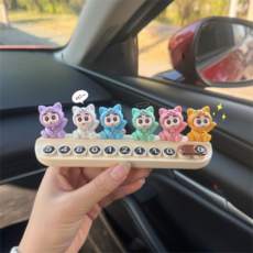 짱구 자동차 임시주차 번호판 이동번호판 차량용 데코 장식품, 아이보리, 1개