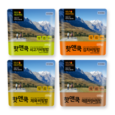 이지밥 핫앤쿡 비빔밥 쇠고기비빔밥120g+김치비빔밥120g+제육비빔밥120g+매콤짜장비빔밥120g, 480g, 1세트