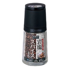 整粒胡椒鹽迷你粉紅電動手動研磨器日本黑胡椒ASVEL玻璃陶瓷粗磨香料瓶, 1個