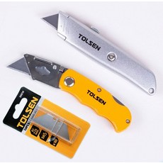 실크 벽지 단면 절삭용 전문가용 커터칼 세트 SK5 고탄성 강철날 적용 인체공학적 그립 작업용 칼 3개, 단일사이즈