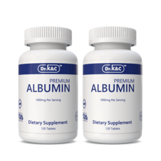 닥터케이앤씨 프리미엄 알부민 1000mg 타블렛, 2개, 120정