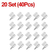 100 10pcs 고무 슬리브 네이트 지원 크로스 셀프 태핑 나사 홈 옷장 캐비닛 유리 하드 미끄럼 방지 파티션 손톱, 20Set 40PCS