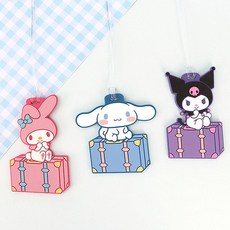 [백화점 출고] 산리오 시나모롤 쿠로미 마이멜로디 캐리어 러기지택 여행 가방 수화물 이름표 네임택