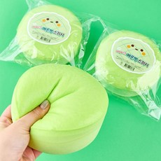 6000 테무에서온 메론빵 스퀴시_말랑이 주물럭 스트레스볼, 1개, 그린