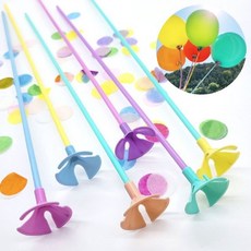 파티풍선 막대스틱 파스텔컬러 받침대 42cm