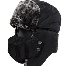 KATTUS 카투스 오리지널 귀달이모자 방한모자 군밤모자 방한용, 블랙