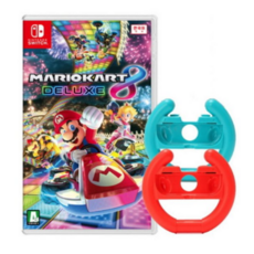 마리오카트 8 디럭스 닌텐도 스위치 정품 게임 한글판 타이틀 팩 (국내 배송) (휠 추가 구매 가능)