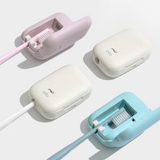 (알로코리아) 덴픽션 바람건조 고온히팅 UV-C 무선 휴대용 칫솔살균기 칫솔걸이 (ATS1G), 블루, ATS1G