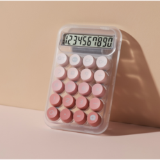 더욜픽 투명 예쁜 계산기, 1개, 투명핑크