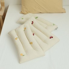 아솜느 순면 100수 아기 케릭터 자수 바디필로우, 살구