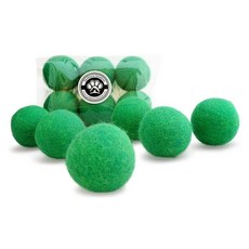 Earthtone Solutions 양모 고양이 장난감 - 작은 애완 동물 가져오기 및 놀이를 위한 펠트 고양이 장난감 공 - 고양이와 새끼 고양이를 위한 친환경 조용한 울 볼, 초록색