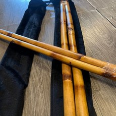 廣隆 買雙棍送棍袋 藤棍 短棍 燒花天然藤條 棍子, 1個, 雙棍送棍袋, 1