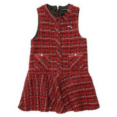 [백화점 정품] 게스 GUESS 25SS 레드 트위드 원피스 G21KAO0100